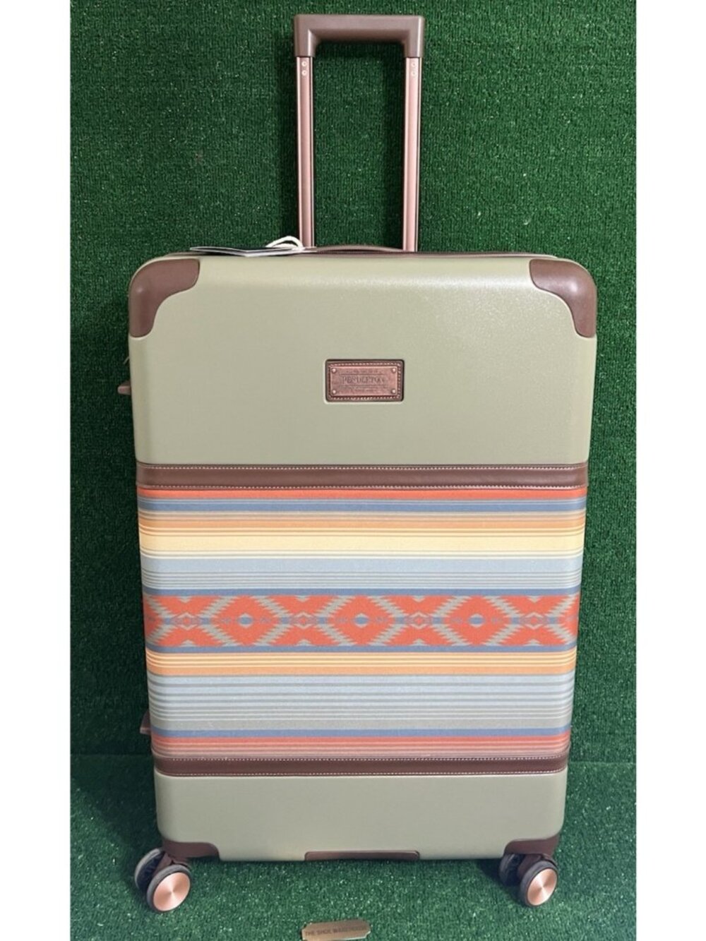 PENDLETON 28" SERAPE HARDSIDE SPINNER LUGGAGE DRESS GREEN TRAVEL VACATION NEW